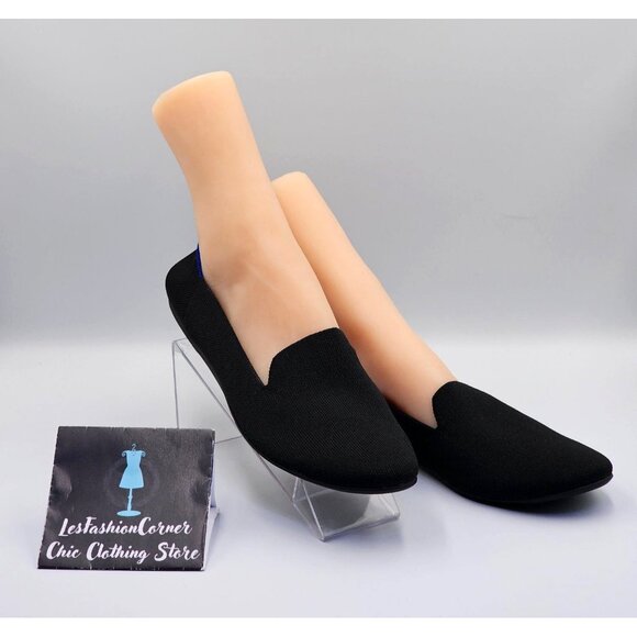 Rothy's Women's Black Knit The Loafer Casual Lightweight Flats Shoes Sz 12 2689 - Picture 14 of 16